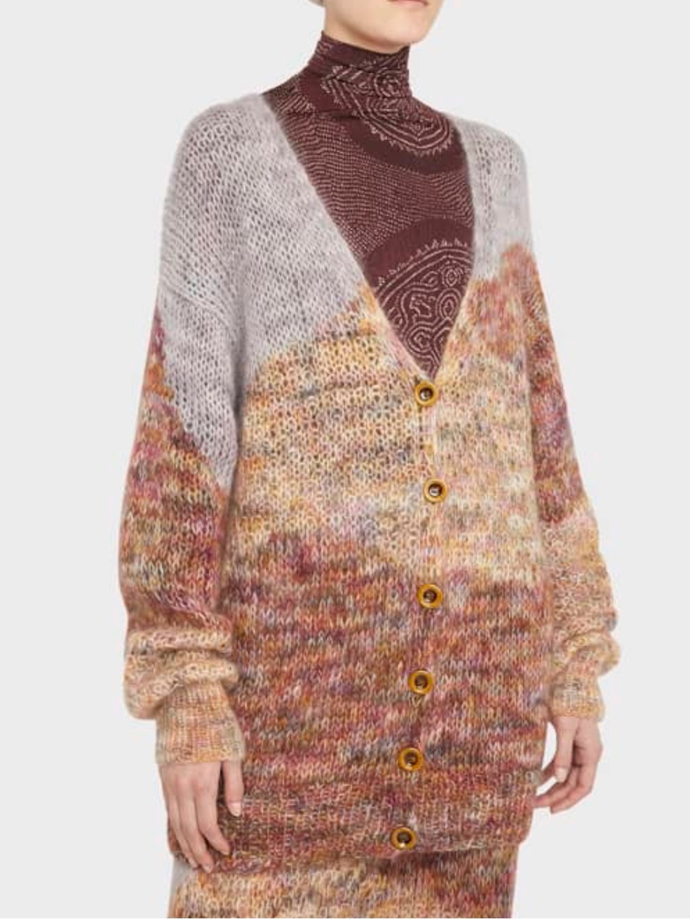 Ulla Johnson Agneta Mohair Blend Dyed V Neck Cardigan SZ XS/S EUC